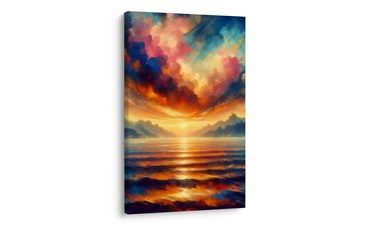 WANDBILD BUNTER HIMMEL ÜBER DEN BERGEN - BILDER VON SONNENAUFGANG UND SONNENUNTERGANG - BILDER