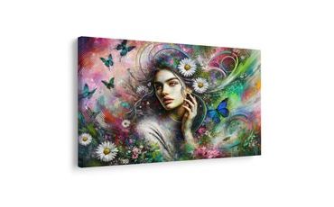 OBRAZ KVĚTINOVÁ HARMONIE S MOTÝLY - OBRAZY ŽENY - OBRAZY