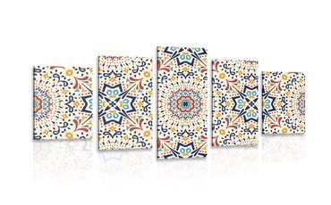 5-PIECE CANVAS PRINT UNIQUE ETHNIC PATTERN - PICTURES FENG SHUI - PICTURES