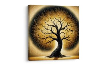 WANDBILD GOLDENER LEBENSBAUM - BILDER BÄUME DES LEBENS - BILDER