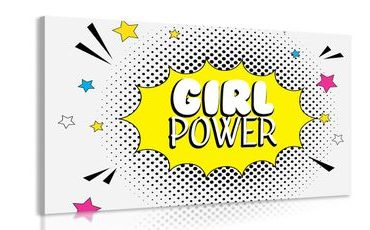 WANDBILD MIT POP-ART-AUFSCHRIFT - GIRL POWER - POP-ART-BILDER - BILDER