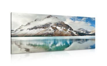 WANDBILD SEE IN DER NÄHE VON EINEM WUNDERSCHÖNEN BERG - BILDER VON NATUR UND LANDSCHAFT - BILDER