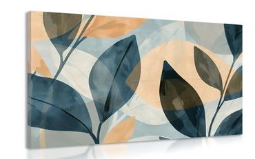 OBRAZ ELEGANTNÍ TMAVÉ LISTY - OBRAZY STROMY A LISTY - OBRAZY