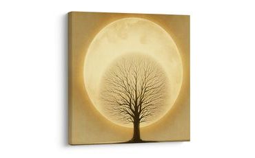 WANDBILD SILHOUETTE DES LEBENSBAUMS - BILDER BÄUME DES LEBENS - BILDER