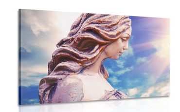 CANVAS PRINT ANGEL BETWEEN THE SUN RAYS - PICTURES OF ANGELS - PICTURES