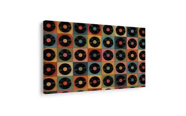 WANDBILD RETRO-VINYLPLATTEN - MUSIKBILDER - BILDER