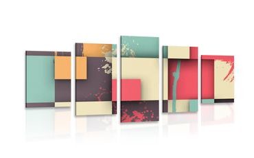 5-PIECE CANVAS PRINT ABSTRACT TEXTURE - ABSTRACT PICTURES - PICTURES