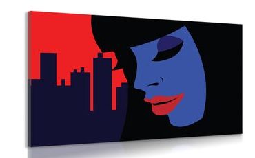 CANVAS PRINT BEAUTIFUL STRANGER IN THE CITY - POP ART PICTURES - PICTURES