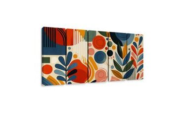 5-CZĘŚCIOWY OBRAZ NOWOCZESNE ABSTRAKCYJNE KSZTAŁTY - OBRAZY ABSTRAKCYJNE - OBRAZY