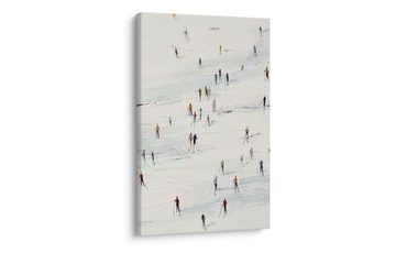 OBRAZ ZIMNÍ RADOVÁNKY NA SVAHU - VÁNOČNÍ A ZIMNÍ OBRAZY - PICTURES