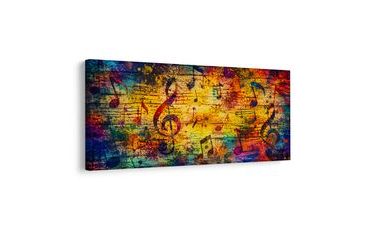 WANDBILD BUNTE MUSIKALISCHE ABSTRAKTION - MUSIKBILDER - BILDER