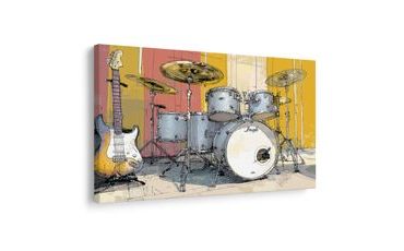WANDBILD TEIL DES MUSIKPROBERAUMS - MUSIKBILDER - BILDER