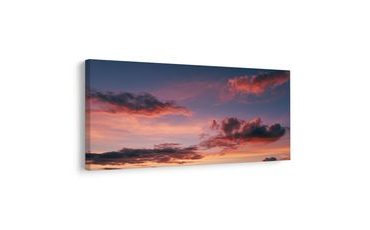 TABLEAU SUR TOILE – CIEL DU SOIR AUX TONS PASTEL - TABLEAUX DE LA NATURE ET DES PAYSAGES - TABLEAUX