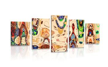 5-DÍLNÝ OBRAZ MATKA V ABSTRAKTNÍM PROVEDENÍ - ABSTRAKTNÍ OBRAZY - OBRAZY