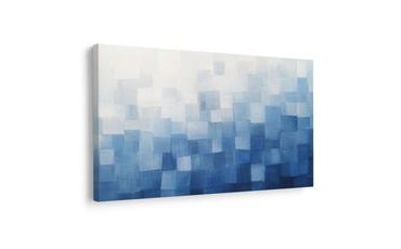 WANDBILD ZARTE BLAUE GEOMETRISCHE ABSTRAKTION - WANDBILDER ABSTRAKTE FORMEN - BILDER
