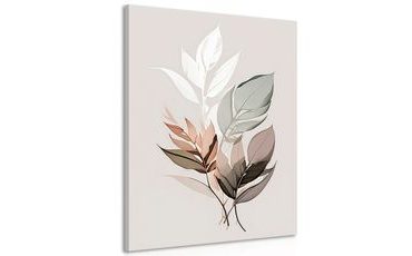 CANVAS PRINT MINIMALIST LEAVES - PICTURES OF TREES AND LEAVES - PICTURES