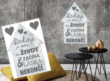 Dekoračné nálepky na stenu citát o rodine