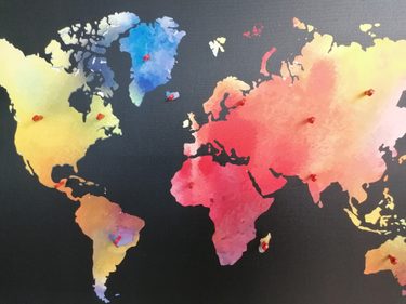 obrazy na korku mapa sveta