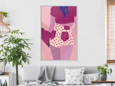 Pop art plagát - žena v kraťasoch