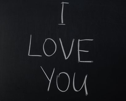 tabuľová stena - s nápisom ľúbim ťa
