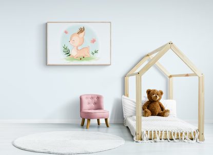 detská izba, obraz roztomilého srnčeka