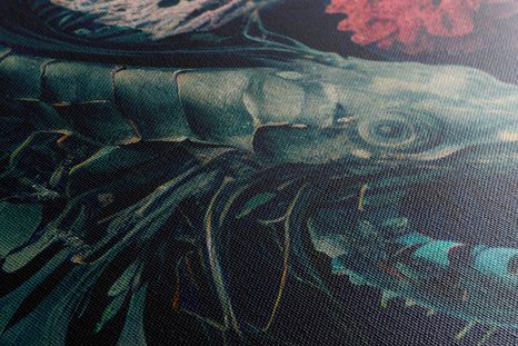 STAMPA SU TELA – GAMBERETTO SURREALISTA - QUADRI DEL MONDO SOTTOMARINO - STAMPE E QUADRI