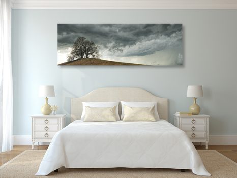 КАРТИНА НА ПЛАТНО – САМОТНИ ДЪРВЕТА - КАРТИНИ НА ПРИРОДАТА И ПЕЙЗАЖИ - КАРТИНИ