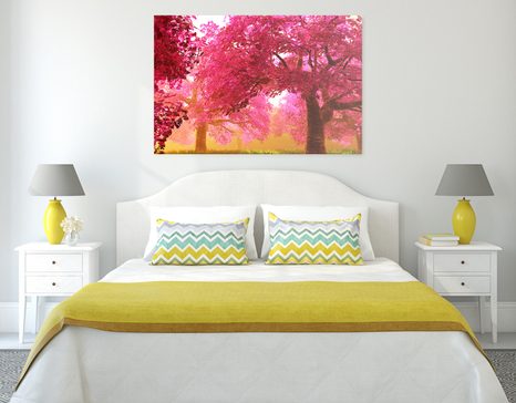OBRAZ MAGICZNE DRZEWA KWITNĄCEJ WIŚNI - OBRAZY PRZYRODY I KRAJOBRAZY - OBRAZY