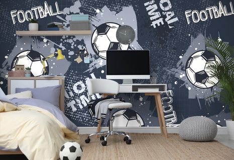 TAPETE FUSSBALL IN LILA - TAPETEN - 🔥 TOTALAUSVERKAUF