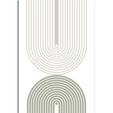 TABLOU CURCUBEIE MINIMALISTE MID-CENTURY - TABLOURI ABSTRACTE - TABLOURI