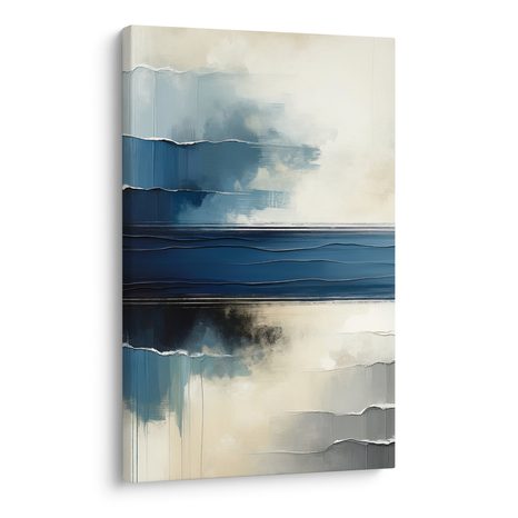 WANDBILD HARMONIE DER FARBEN ZWISCHEN HIMMEL UND WASSER - WANDBILDER ABSTRAKTE FORMEN - BILDER