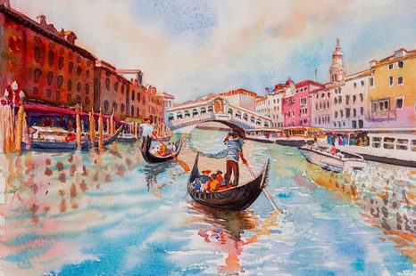 SELBSTKLEBENDE TAPETE VENEZIANISCHE GONDEL - SELBSTKLEBENDE TAPETEN - TAPETEN