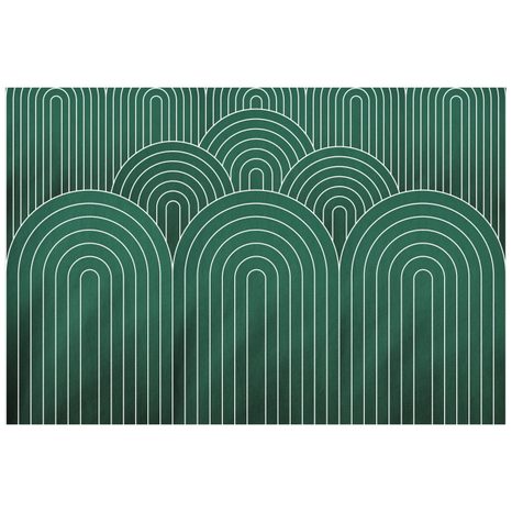 SAMOLEPÍCÍ TAPETA ZELENÝ VZOR DUHY MID-CENTURY - SAMOLEPÍCÍ TAPETY - TAPETY