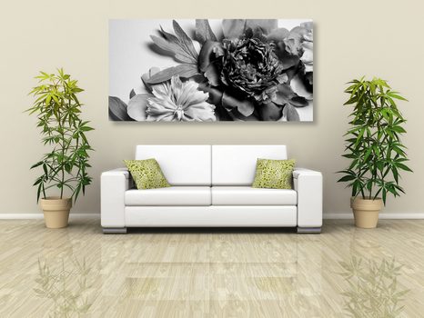 SLIKA POTONIKE V ČRNOBELI IZVEDBI - ČRNOBELE SLIKE - SLIKE