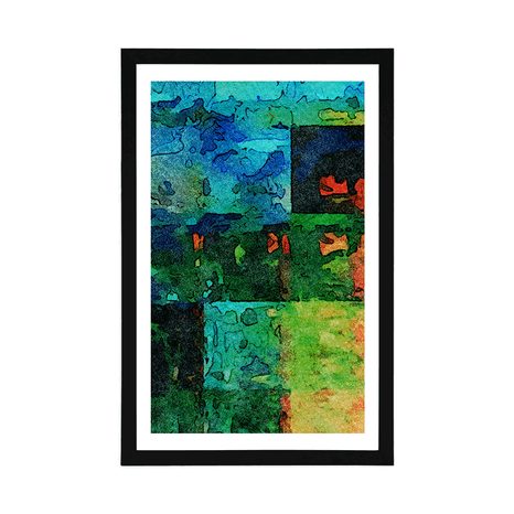 PLAKAT S PASPARTUOM MODERNA LIKOVNA UMJETNOST - APSTRAKTNI I S UZORKOM - PLAKATI