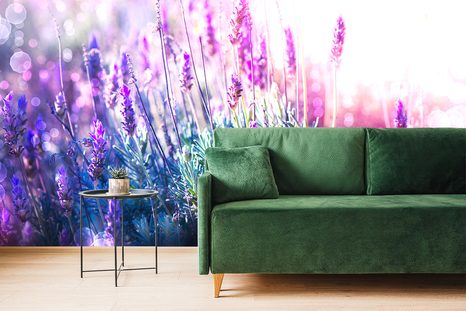SELBSTKLEBENDE FOTOTAPETE BEZAUBERNDE LAVENDELBLÜTEN - SELBSTKLEBENDE TAPETEN - TAPETEN