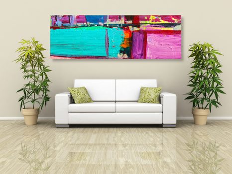 SLIKA ROŽNATA ABSTRAKCIJA - ABSTRAKTNE SLIKE - SLIKE