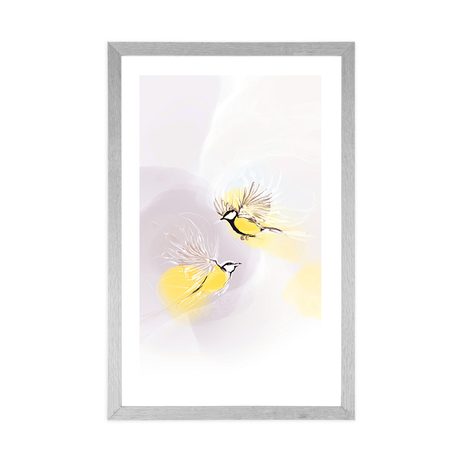 POSTER MIT PASSEPARTOUT MINIMALISTISCHE MEISEN - MOTIVE AUS UNSERER WERKSTATT - POSTER