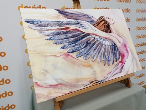 OBRAZ SVOBODNÝ ANDĚL S FIALOVÝMI KŘÍDLY - OBRAZY ANDĚLŮ - OBRAZY