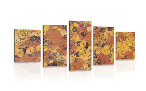 5-PIECE CANVAS PRINT ABSTRACTION INSPIRED BY G. KLIMT - ABSTRACT PICTURES - PICTURES