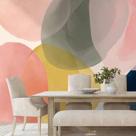 SAMOLEPIACA TAPETA ABSTRAKTNÉ AKVARELOVÉ TVARY - ABSTRAKTNÉ TAPETY - TAPETY