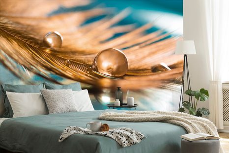 TAPETA KAPKA VODY NA PÍRKU - TAPETY PŘÍRODA - TAPETY