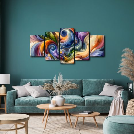 WANDBILD WIRBEL UNENDLICHER ENERGIE - WANDBILDER ABSTRAKTE FORMEN - BILDER