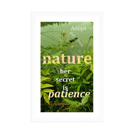 PLAKÁT S PASPARTOU CITÁT V PŘÍRODNÍM STYLU - MOTIVY Z NAŠÍ DÍLNY - PLAKÁTY