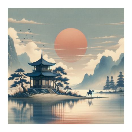 OBRAZ TICHO JAPONSKÉ PŘÍRODY - OBRAZY ŽENY - OBRAZY