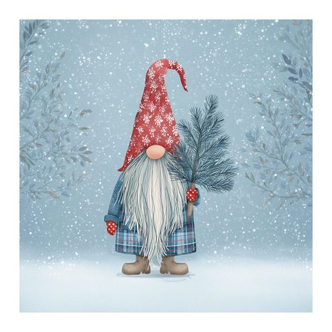 WEIHNACHTLICHES WANDBILD FESTLICHE ATMOSPHÄRE MIT EINEM WICHTEL - WEIHNACHTS- UND WINTERBILDER - BILDER