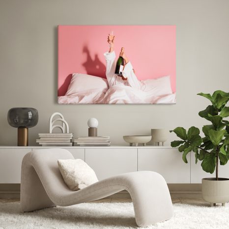 OBRAZ RELAXACE V RŮŽOVÉM NÁDECHU - OBRAZY LIDÍ - OBRAZY