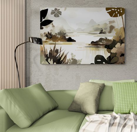 OBRAZ JEZERO V DŽUNGLI - OBRAZY JEZERA - OBRAZY