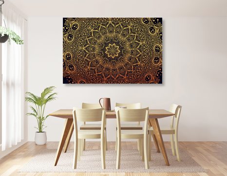 KÉP ARANY KELETI MANDALA - FENG SHUI KÉPEK - KÉPEK