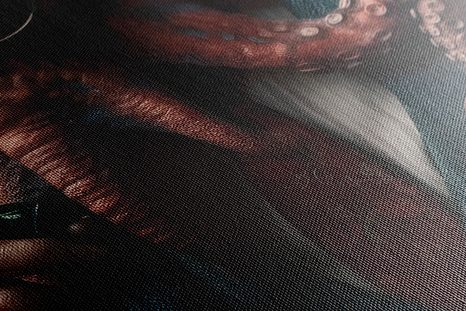 QUADRO SU TELA – GANGSTER ANIMALE POLPO - QUADRI DI GANGSTER ANIMALI - STAMPE E QUADRI